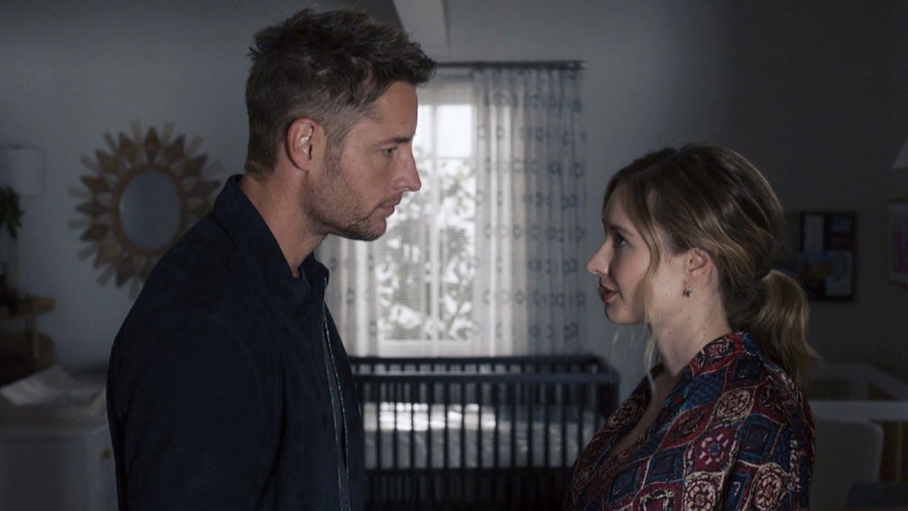 Discussion entre Madison (Caitlin Thompson) et Kevin (Justin Hartley)